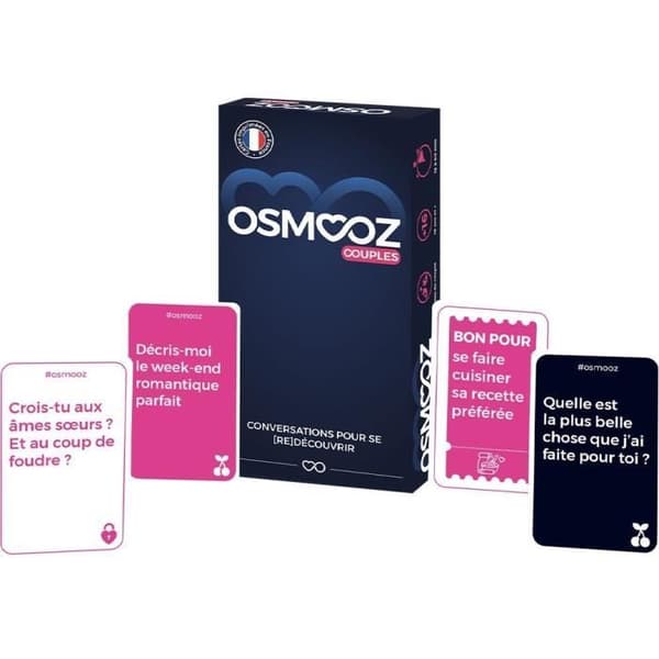 OSMOOZ Couples brädspel - 180 kort för att återupptäcka dig själv