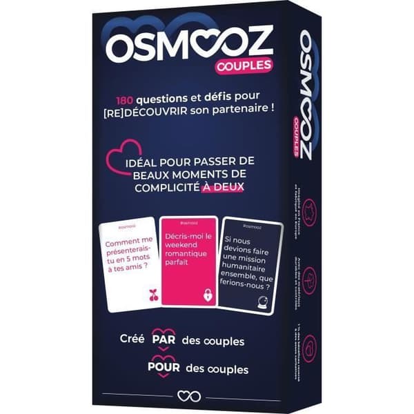 OSMOOZ Couples brädspel - 180 kort för att återupptäcka dig själv