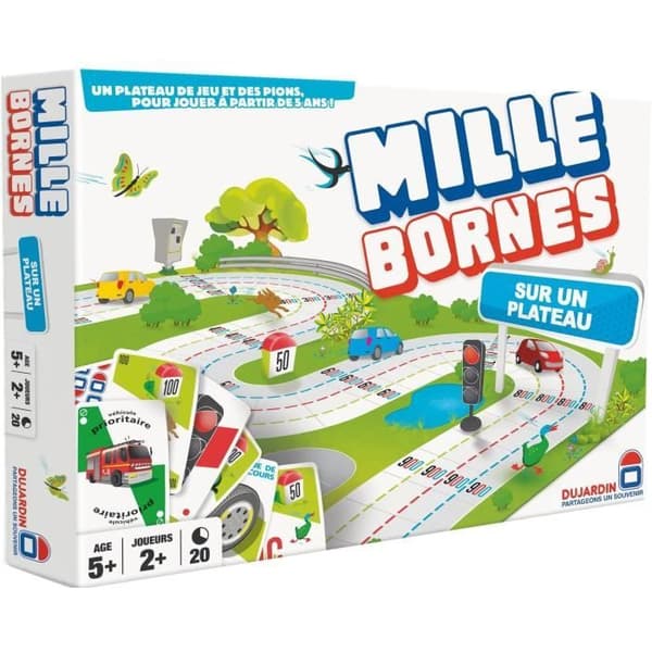 MILLE BORNES BOARD - GRAND CLASSIQUE - Brädspel - DUJARDIN - En familjeutgåva med 3D-bräda för mer kul!