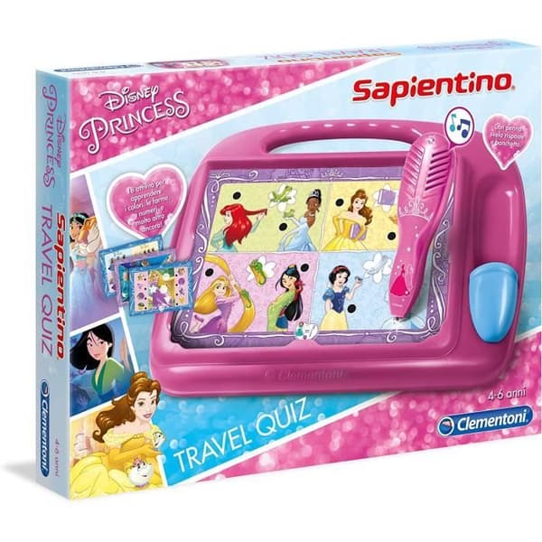 Clementoni - 11979 - Sapientino - Resequiz Disney Princess, Interactive Pen, Talking Electronics, Children's Education Game...