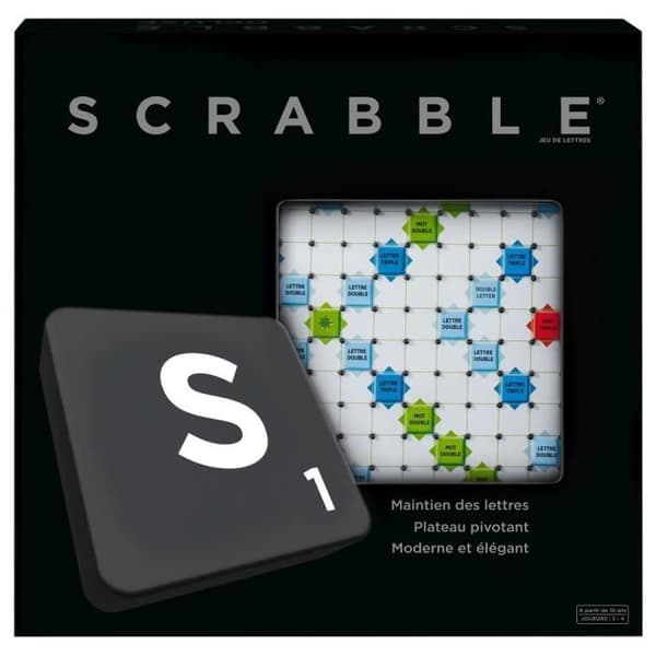 Mattel Games - Scrabble Deluxe - Bräd- och ordspel - 2 till 4 spelare - Från 10 år