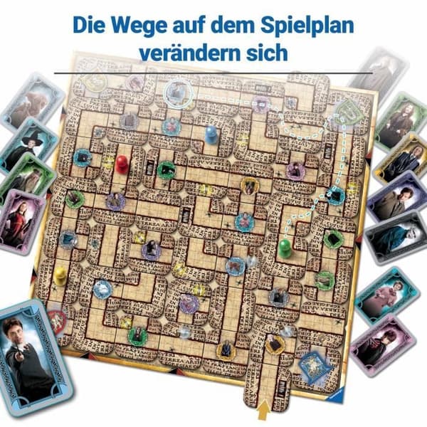Labyrint Harry Potter, Brädspel, Skattjakt i en rörlig labyrint, Från 7 år, Ravensburger