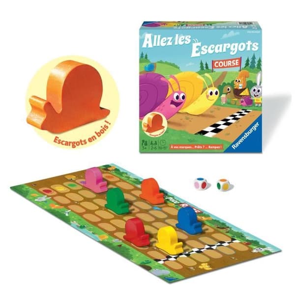 Go sniglar - Ravensburger - Brädspel för barn - Kursspel - 2 till 6 spelare - Från 3 år