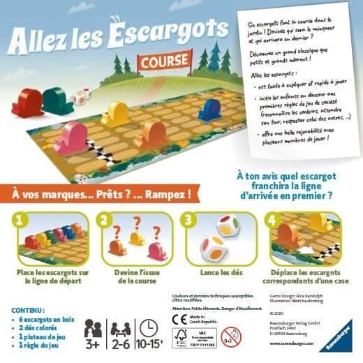 Go sniglar - Ravensburger - Brädspel för barn - Kursspel - 2 till 6 spelare - Från 3 år