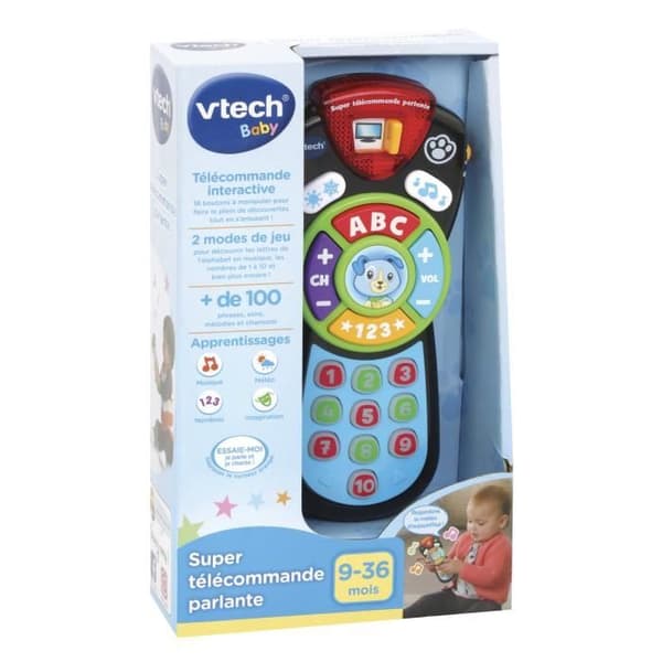 Interaktiv fjärrkontroll - VTECH BABY - Super Talking Remote Control - Blandad - Blå - 9 månader och över
