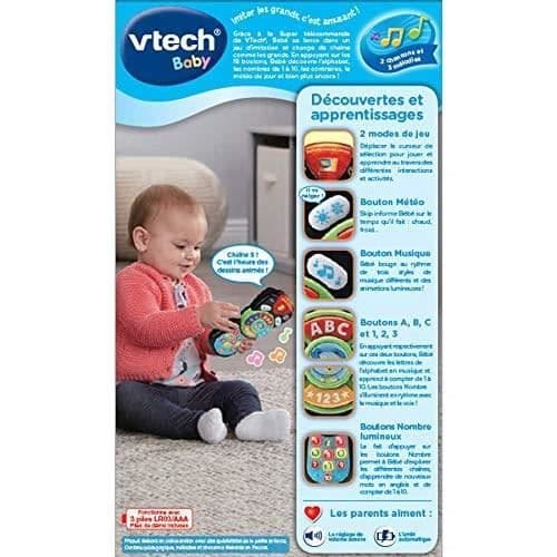 Interaktiv fjärrkontroll - VTECH BABY - Super Talking Remote Control - Blandad - Blå - 9 månader och över