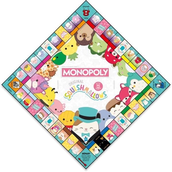 Monopolygame Squishmallows - Sällskapsspel - WINNING MOVES - Monopol med Squishmallows-gosedjuren.