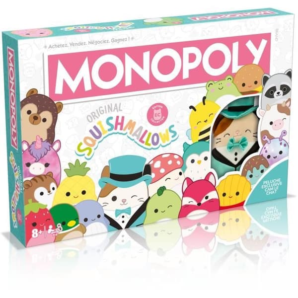 Monopolygame Squishmallows - Sällskapsspel - WINNING MOVES - Monopol med Squishmallows-gosedjuren.