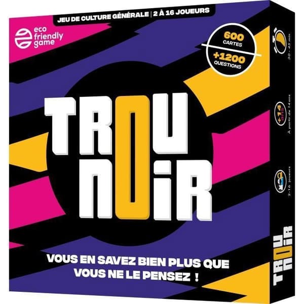 Trou Noir - Brädspel - Festspel - Allmänt Kunskapsquiz med vänner eller familj