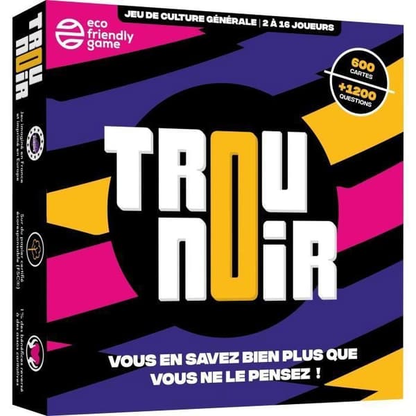 Trou Noir - Brädspel - Festspel - Allmänt Kunskapsquiz med vänner eller familj