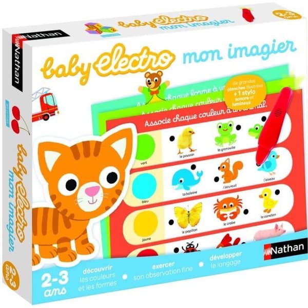 Elektroniskt pedagogiskt spel - NATHAN - Nathan Baby Electro - Vit - Flerfärgad - Barn