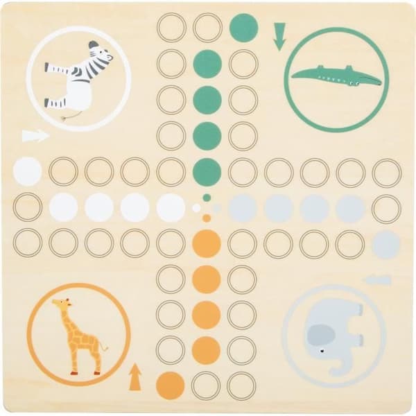 Small Foot ludo spel safari junior 26 cm trä