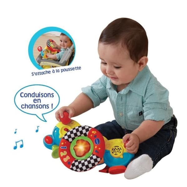 Tut Tut Bolides interaktiva ratt från VTECH BABY - Mon Baby Volant - Röd - Från 6 månader