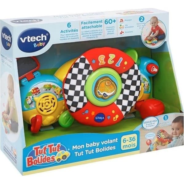 Tut Tut Bolides interaktiva ratt från VTECH BABY - Mon Baby Volant - Röd - Från 6 månader