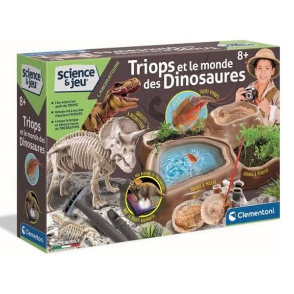 Tiedepeli Clementoni Triops et le monde des dinosaures FR