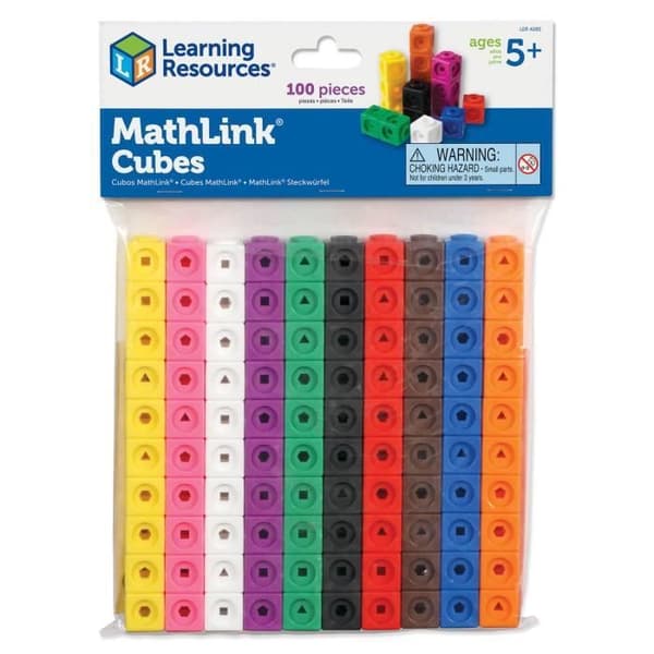 Game of 100 Mathlink Cubes - LÄRRESURSER - Mathlink Cubes - Vit - Barn - 5 år