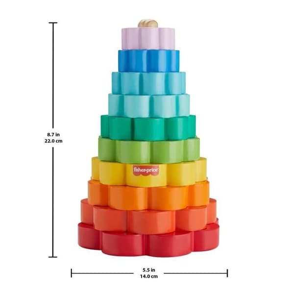 Fisher-Price-Ring Stacker med 10 träbitar HXT77