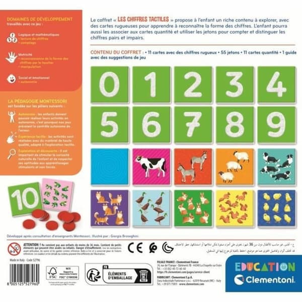 Utbildningsspel Clementoni Les chiffres tactiles (FR)