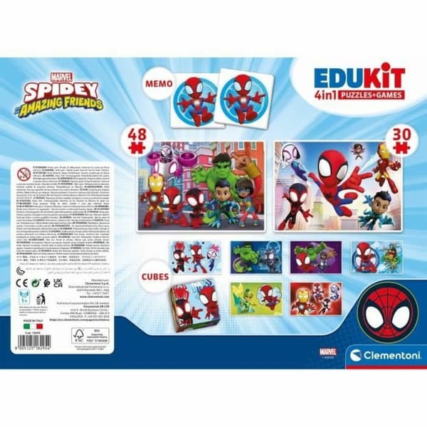 Lærerigt Spil Clementoni Coffret Spidey 4 en 1 (FR)