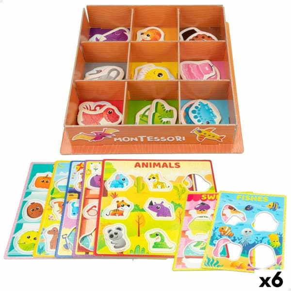 Lærerigt Spil Lisciani Giochi 26 x 6 x 26 cm Farver Montessori-metoden 61 Dele (6 enheder)