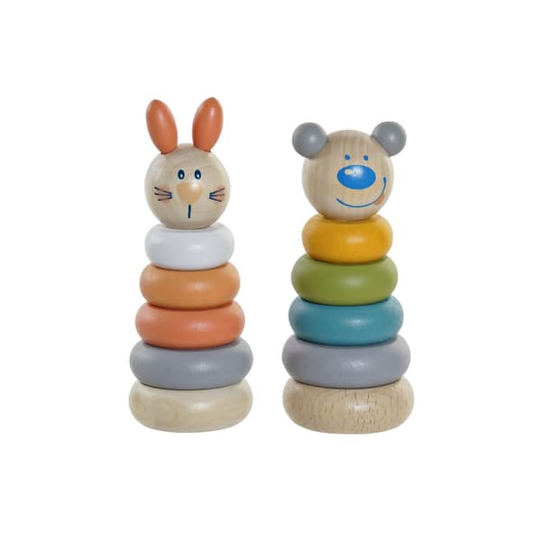 Lærerigt Spil Home ESPRIT 5,5 x 5,5 x 14 cm dyr (2 enheder)