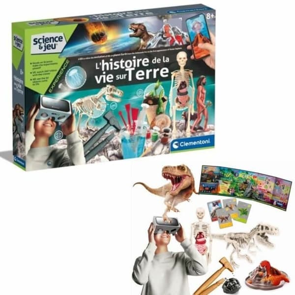 Vetenskapsspel Clementoni The history of life on Earth Virtual Reality More than 50 experiments (FR)