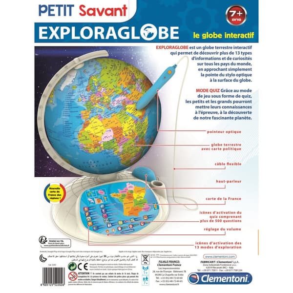 Interaktiv jordglob Clementoni Plast FR