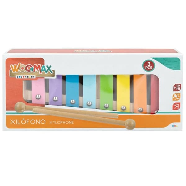 Xylofon Woomax Trä Metall 26 x 4,5 x 11,5 cm (6 antal)
