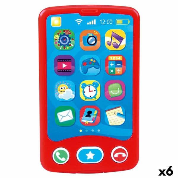 Leksakstelefon PlayGo Röd 6,8 x 11,5 x 1,5 cm (6 antal)