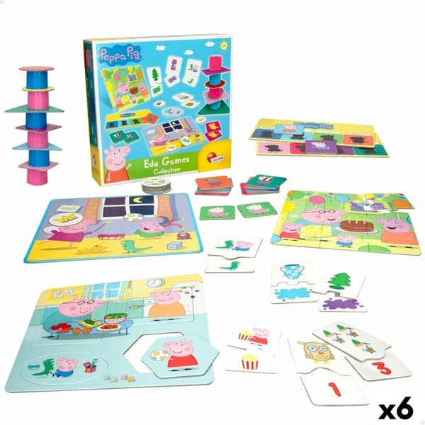 Utbildningsspel Peppa Pig Edu Games Collection 24,5 x 0,2 x 24,5 cm (6 antal) 10-i-1