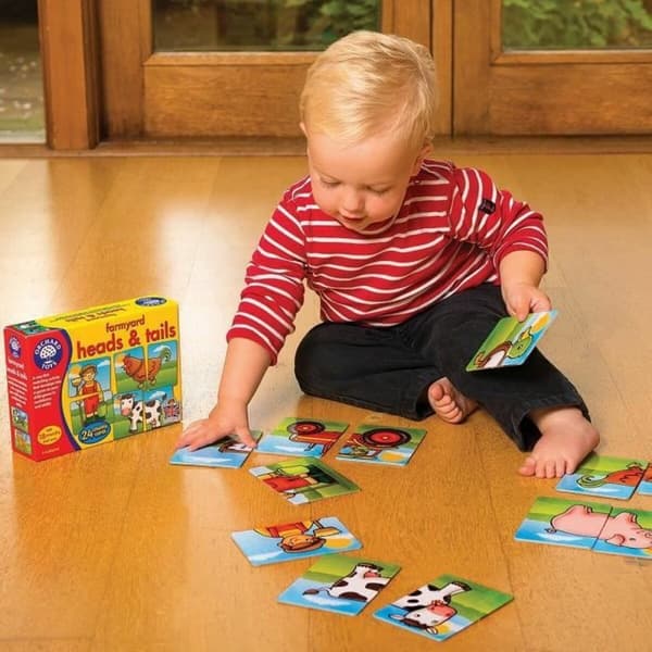 Utbildningsspel Orchard Farmyard Heads & Tails (FR)