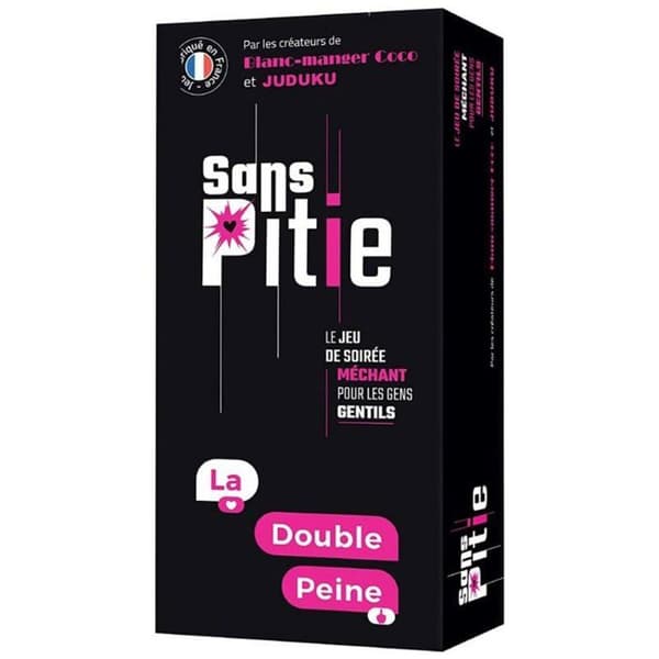 Sans Pitié La Double Peine - Brädspel för vuxna - av skaparna av Blanc Manger Coco och Juduku - tillverkat i Frankrike