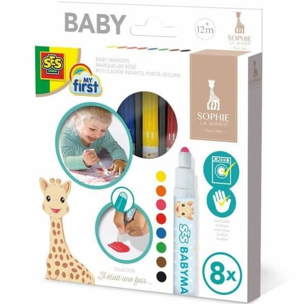 Sæt med Fiberpenne babies SES Creative SOPHIE LA GIRAFE Multifarvet