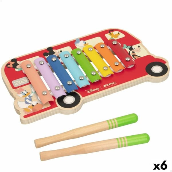 Xylofon Disney Tre Plast 26 x 2,2 x 15 cm (6 enheter)
