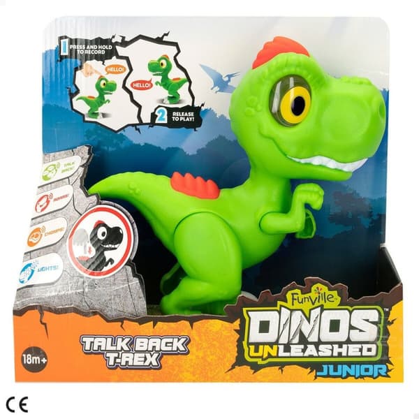 Sammenkoblet figur Funville Dinosaurio kvinne dejevel 23 x 21 x 8 cm 23 x 21,5 x 8,5 cm (4 enheter)