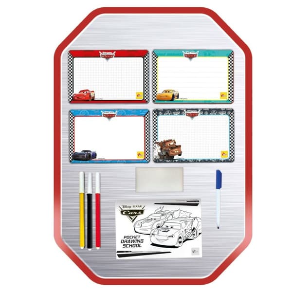 Piirustussetti Cars Pocket Drawing School (6 osaa)