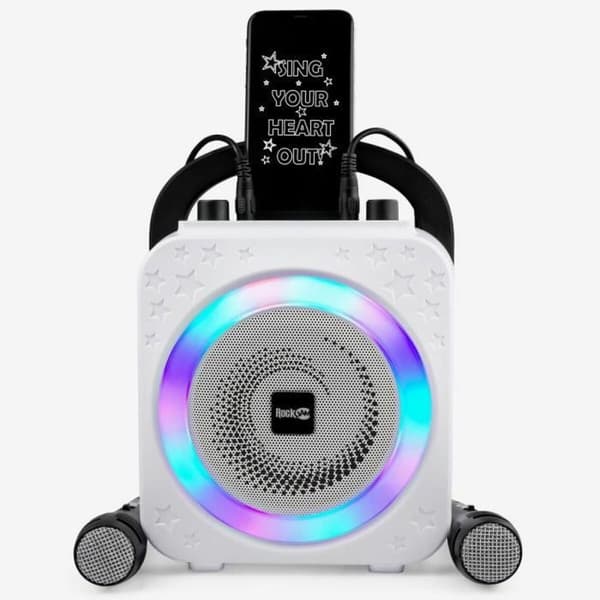 Bluetooth-kaiutin karaokemikrofonilla RockJam Disco Light RJPS150-BK