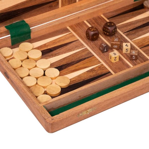 Backgammonspel i trä 36 x 40,5 cm Atmosphera