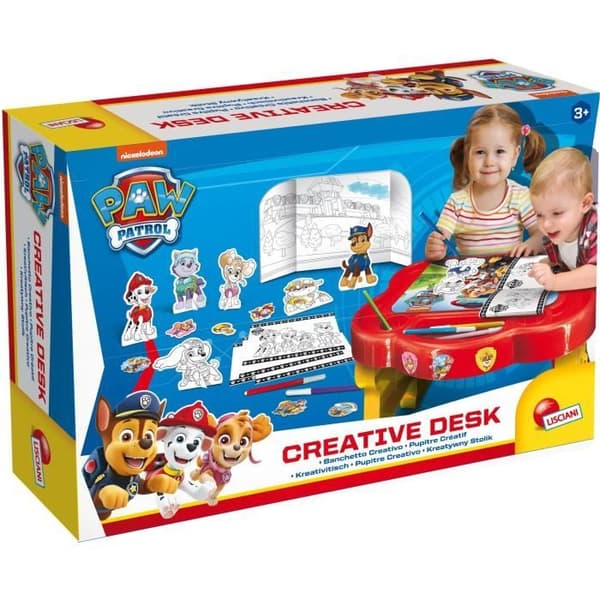Kreativt skrivbord - Paw Patrol - LISCIANI - Målartavla och lek med karaktärerna från Paw Patrol-teamet