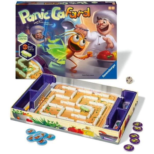 Phosphorescent Cockroach Panic, Roligt fartspel, 10-årsjubileumsutgåva, Barn och föräldrar, 5 år och uppåt, 20973, Ravensburger
