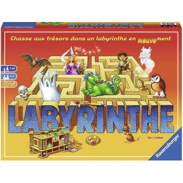 Labyrint - Ravensburger - Familjebrädspel - Skattjakt i en rörlig labyrint - Från 7 år