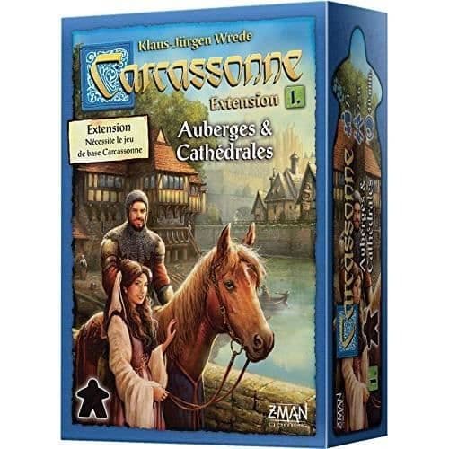 Z-Man-spel | Carcassonne - Utbyggnad 1 Värdshus och katedraler | Brädspel | Från 7 år | 2 till 6 spelare | 40 minuter