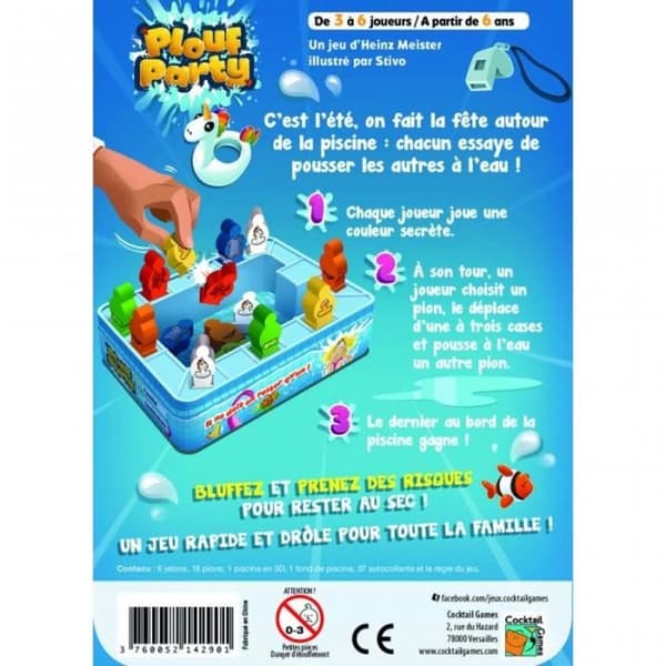 Plouf Party - ASMODEE - Brädspel - Från 6 år - 3 till 6 spelare - 15 minuter