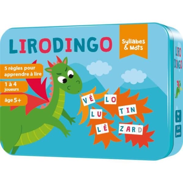 LiroDingo stavelser och ord - Asmodee - Lär dig läsa samtidigt som du har roligt - Från 5 år