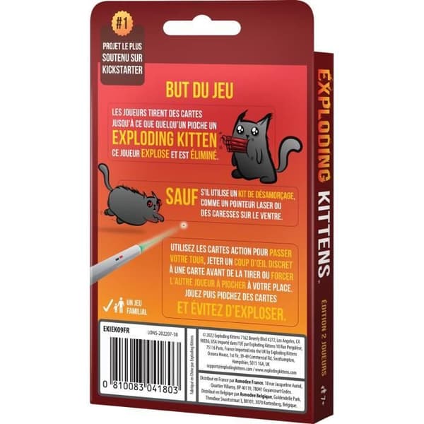 Exploding Kittens 2 Players - Asmodee - Brädspel