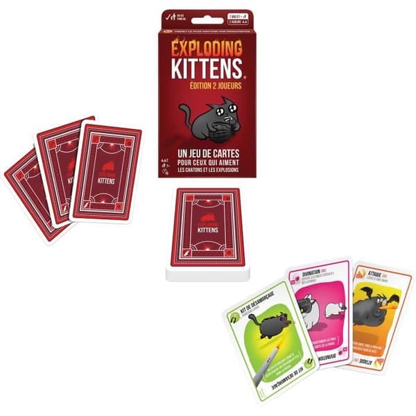 Exploding Kittens 2 Players - Asmodee - Brädspel