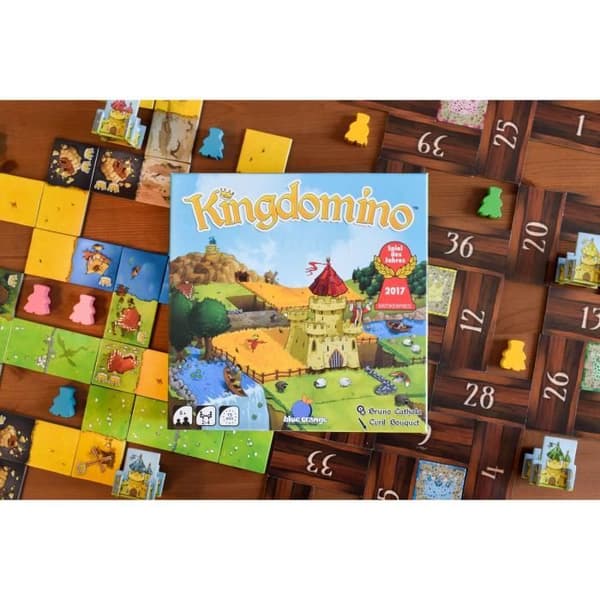Kingdomino pusselspel - BLÅ ORANGE - Kingdomino modell - 2 eller fler spelare - Vuxen - Blå