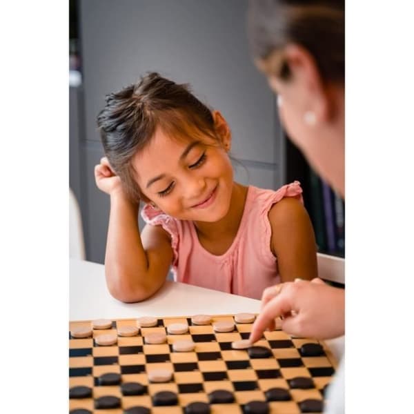 BLACK SERIES CHECKERS BOARD - Brädspel - DUJARDIN - Spela Dam på ett klassiskt bräde för spännande spel!