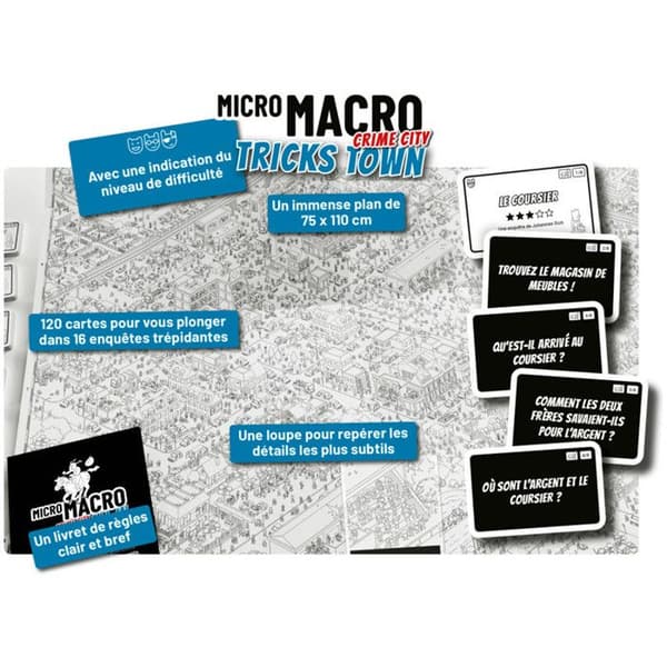 Brädspel - BLACKROCK - MicroMacro - Crime City - Tricks Town - 16 utredningar