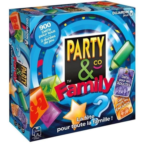Party&amp;Co Family - Brädspel - DUJARDIN - Mima rita och svara på galna frågor som familj!